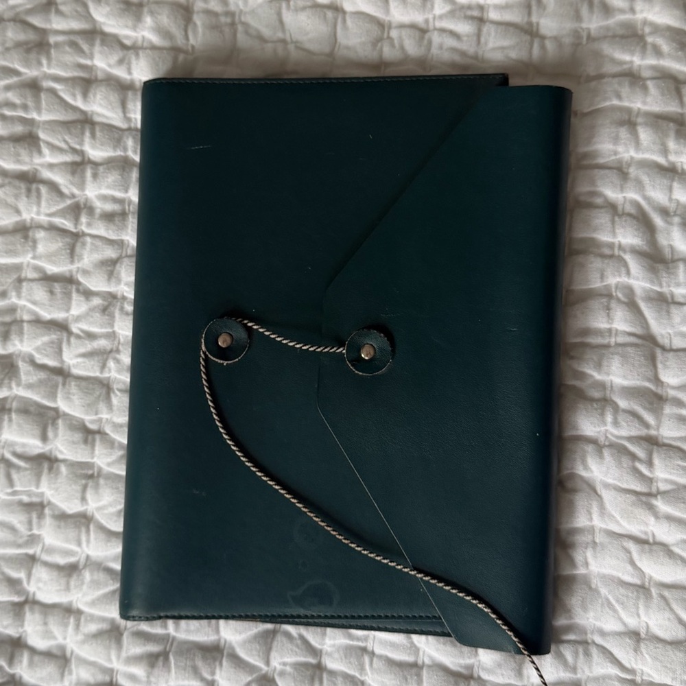 Dark Green Vegan Leather Traveler Notebook Cover for A5 Notebooks